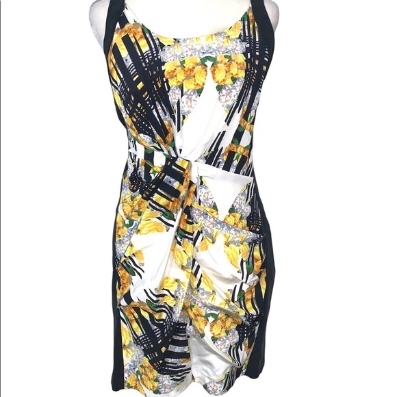 Rebecca Minkoff 100% Silk Joshua Floral Terrazzo Racerback Dress - Picture 1 of 8